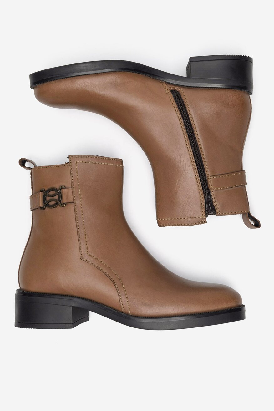 
                Lasocki - Botki skórzane ocieplane - 5905588965985