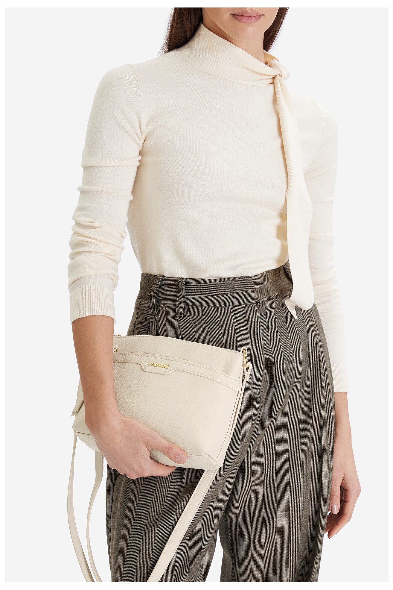 Дамска чанта Lasocki CEO-LSK-M-004-07 СЛОНОВА КОСТ