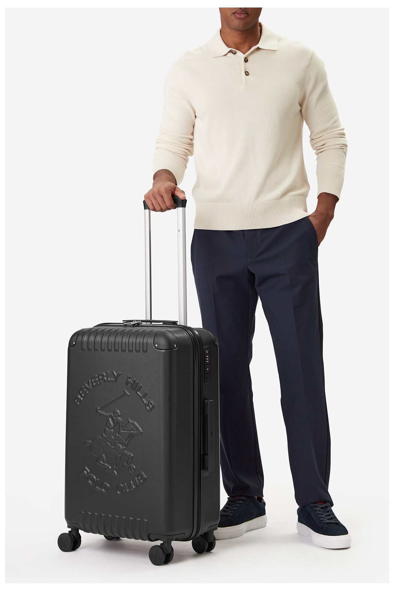 Walizka Beverly Hills Polo Club CEO-BHPC-M-001-08-BLACK Czarny