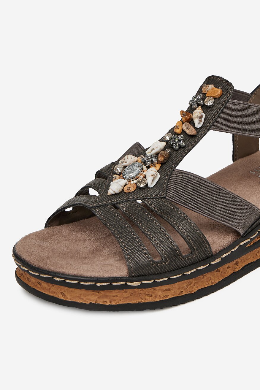 Rieker - Sandały na koturnie - 2230078416139