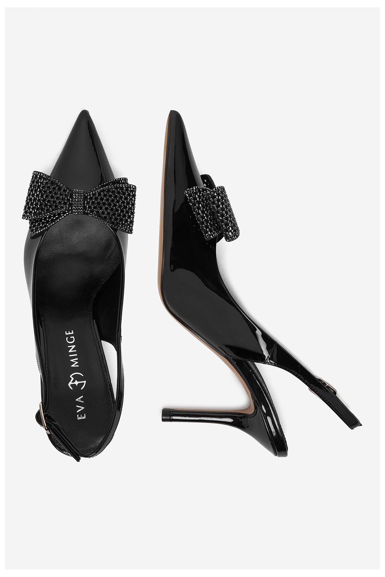 Czółenka EVA MINGE ANEMONE-V1892-56-1 Czarny