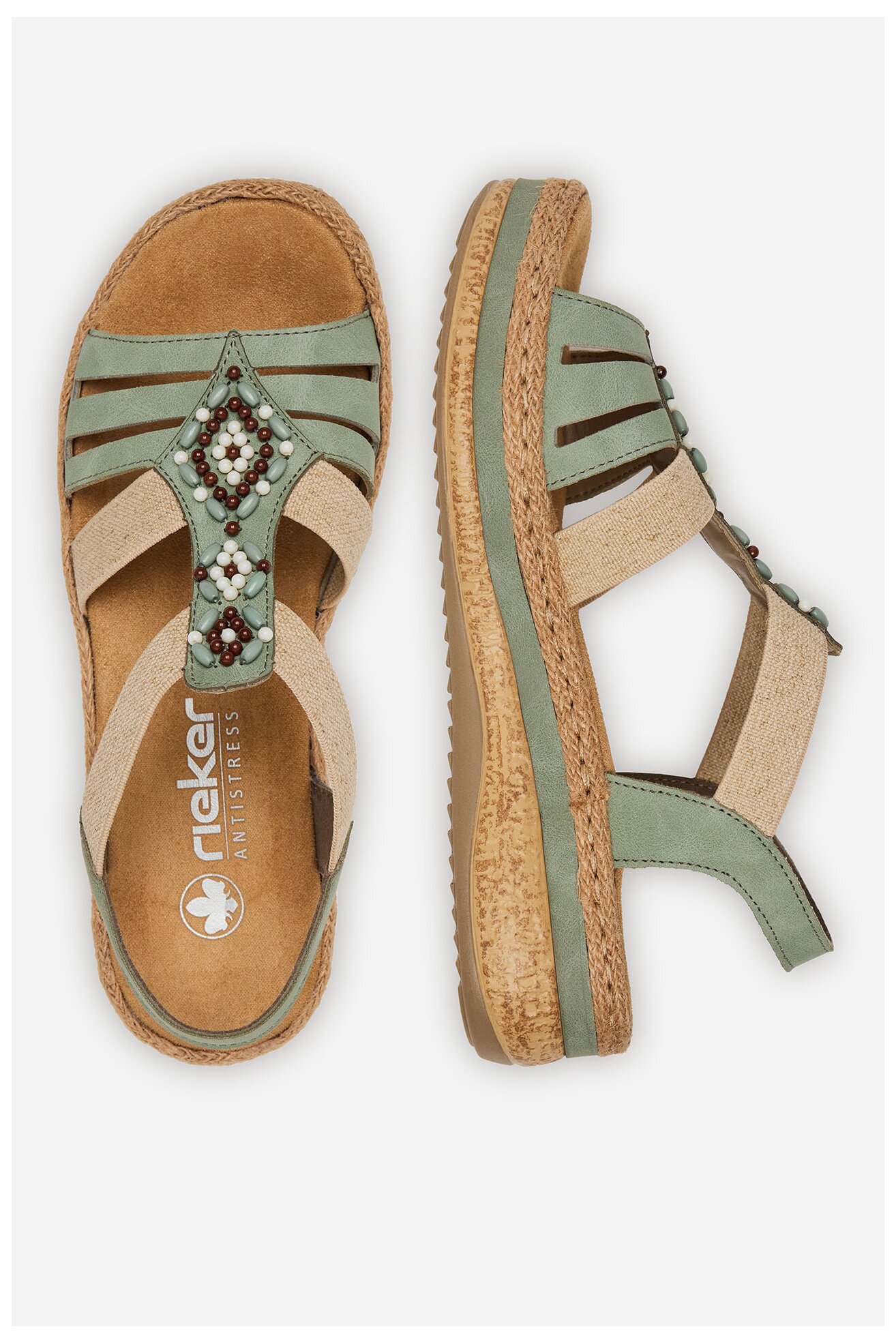 Sandale Rieker V0920-52 VERDE DESCHIS