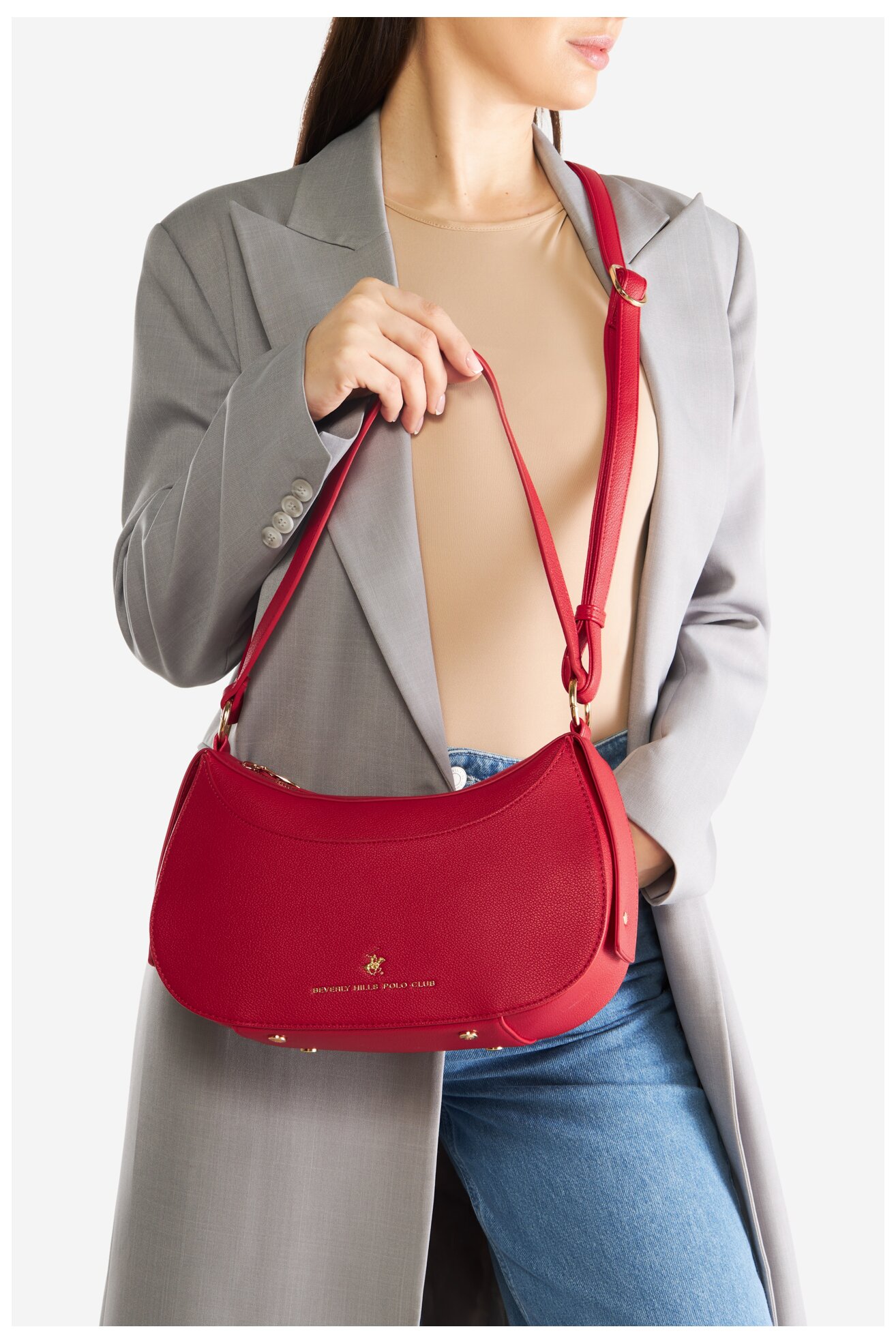 Дамска чанта Beverly Hills Polo Club BHPC-C-008-07 ЧЕРВЕН
