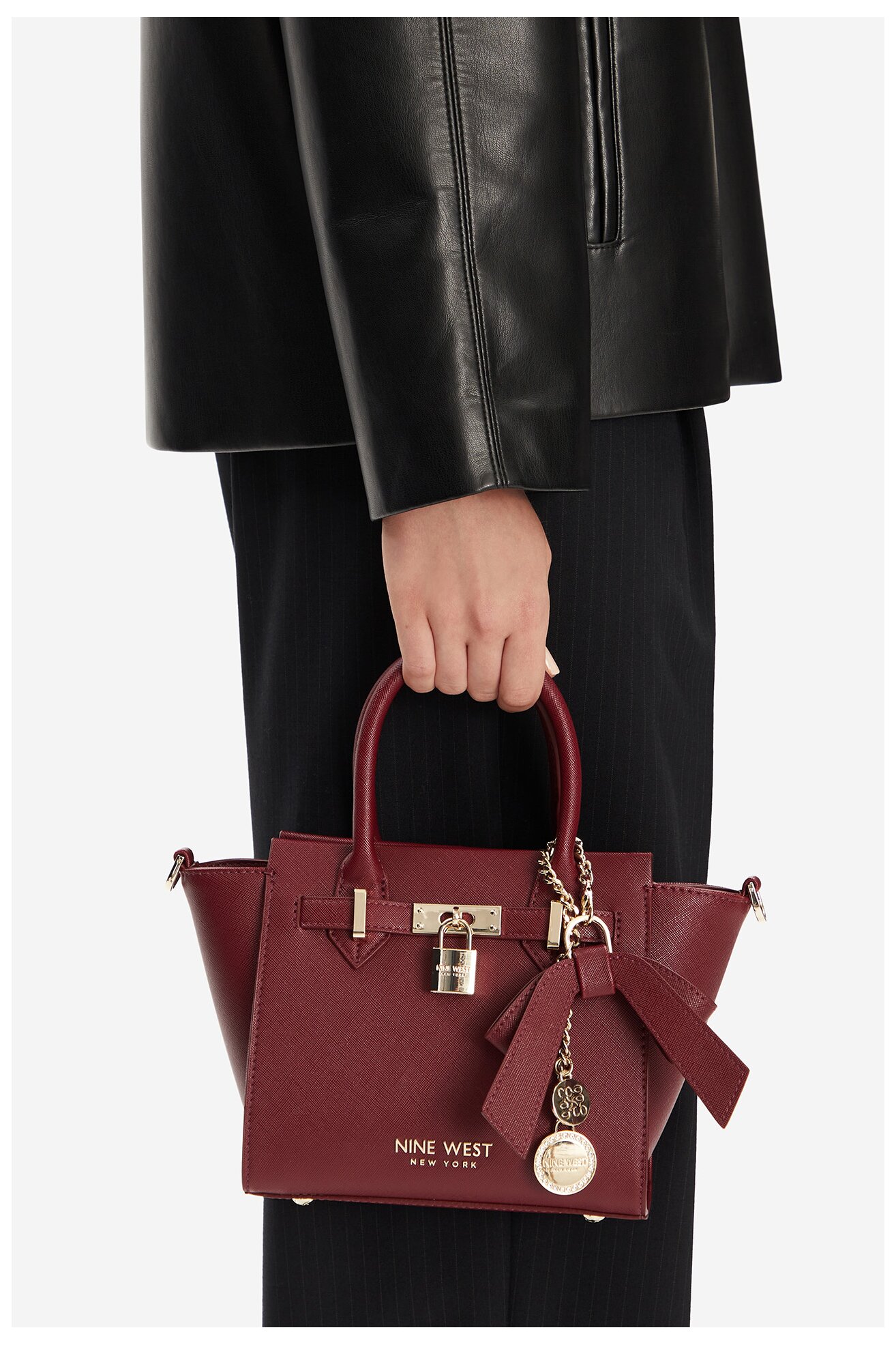 Kézitáska NINE WEST CEO-CHELSEA-CHARM-I-LX10187 BORDÓ