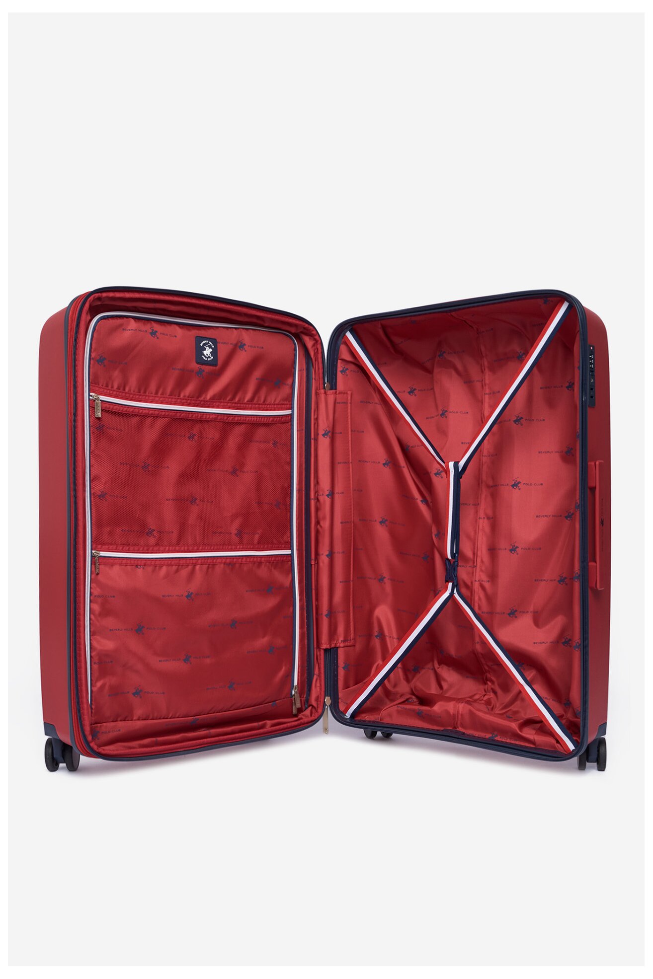 Walizka Beverly Hills Polo Club BHPC-WAL-006-L Czerwony