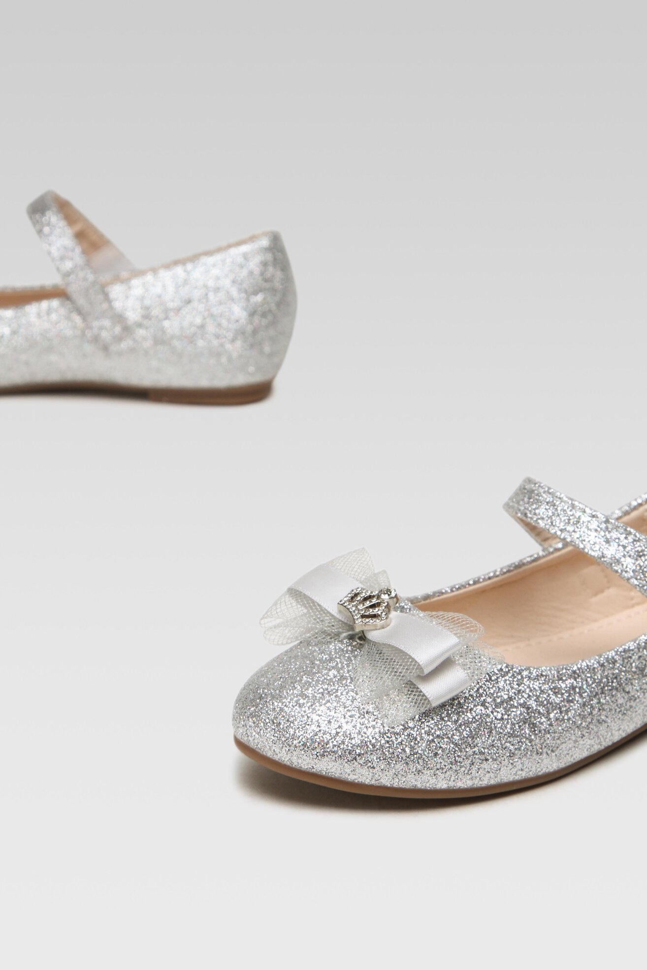 Baleriny Nelli Blu CM22063-3 Srebrny