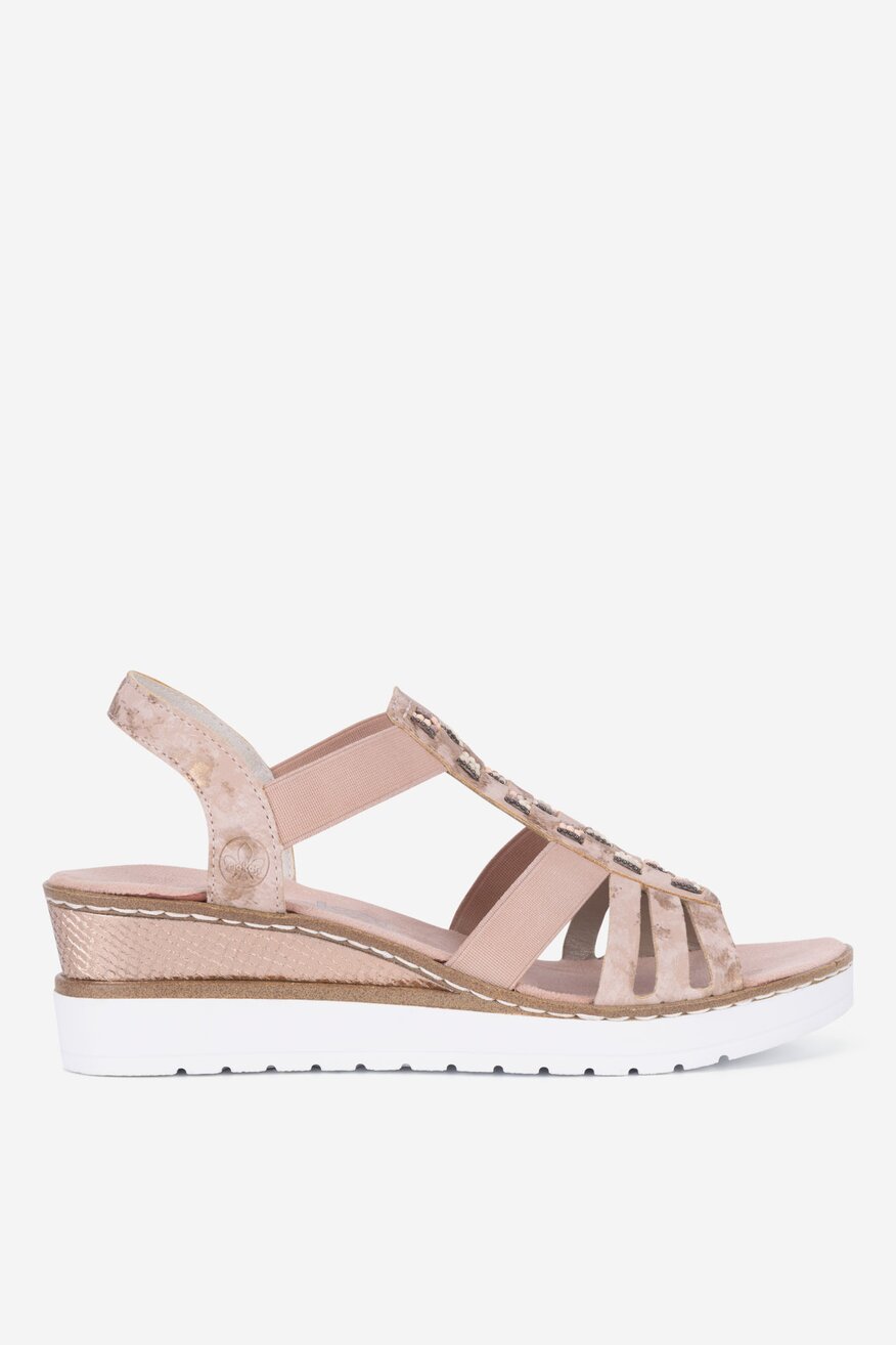 
                Rieker - Sandały na koturnie - 2230056171142