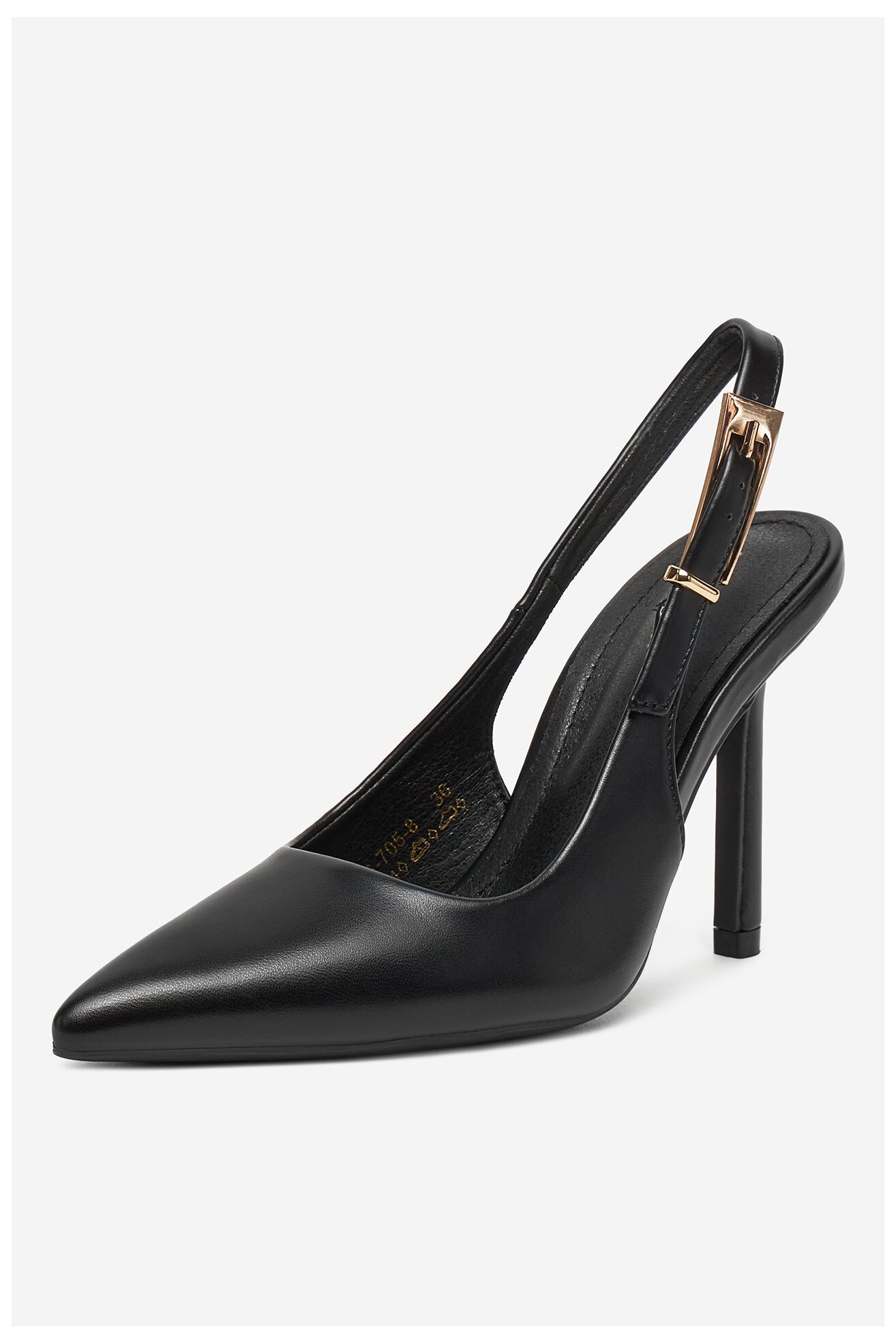 Pantofi cu toc DeeZee 6-705-8 NEGRU