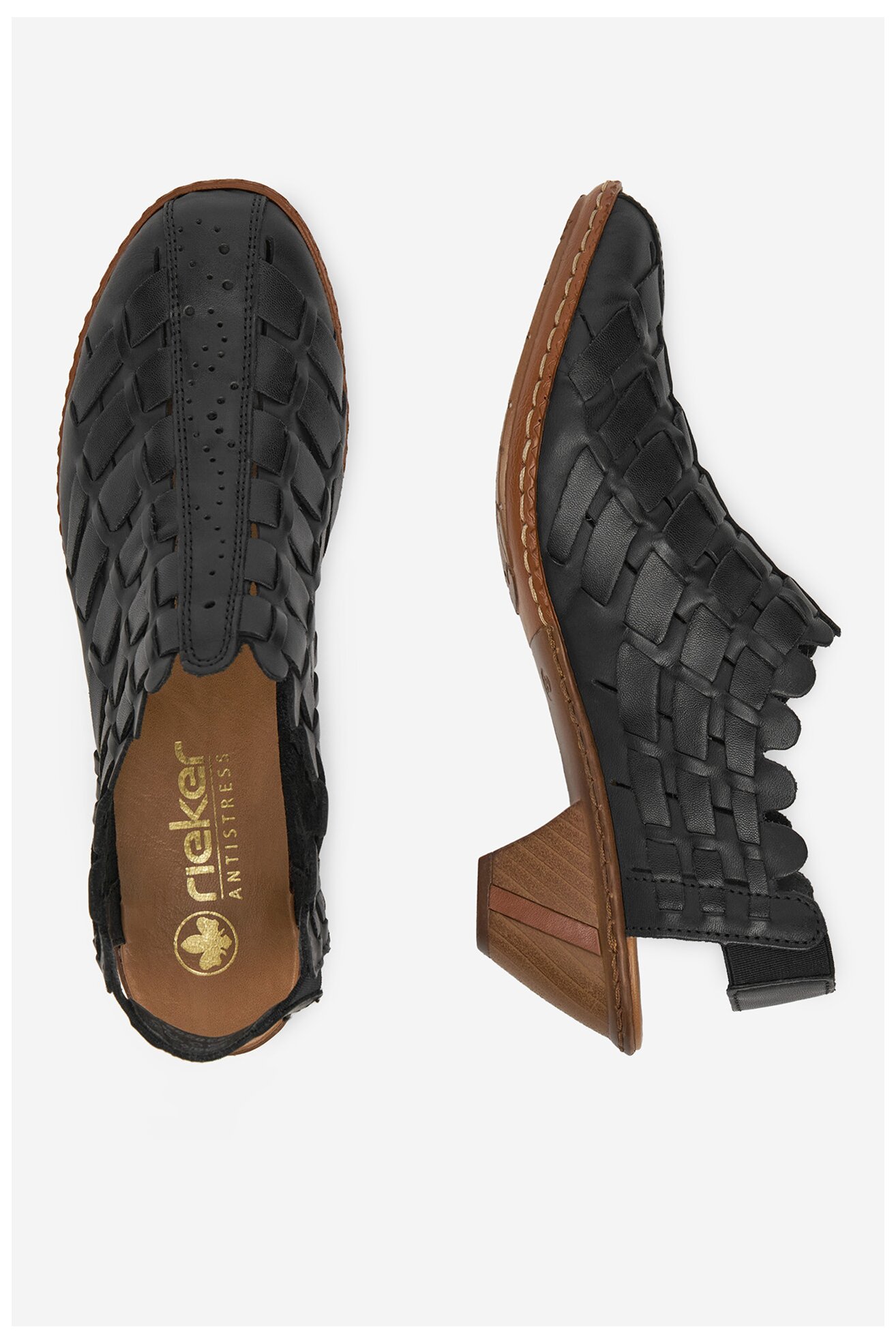 Czółenka Rieker CEO-46778-01 Czarny