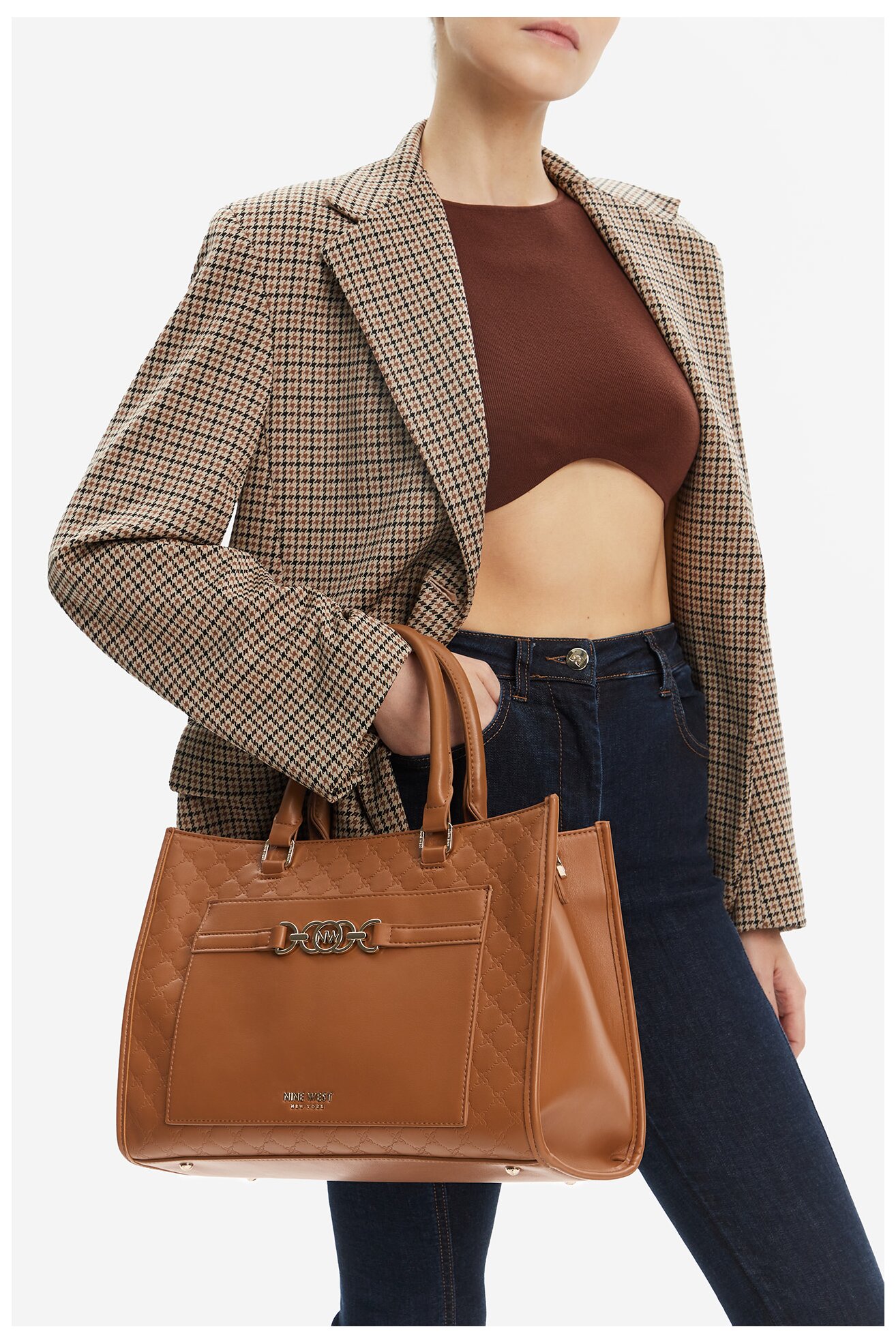 Kézitáska NINE WEST CEO-LUNA-II-H242045 CAMEL