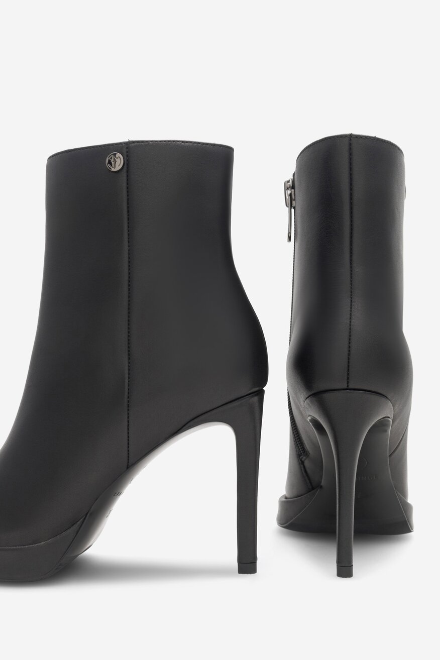 EVA MINGE - Botki skórzane na szpilce - 5905588091608