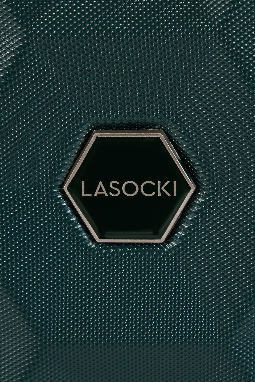 
                Lasocki - Mała twarda walizka zielona - 5904248369484