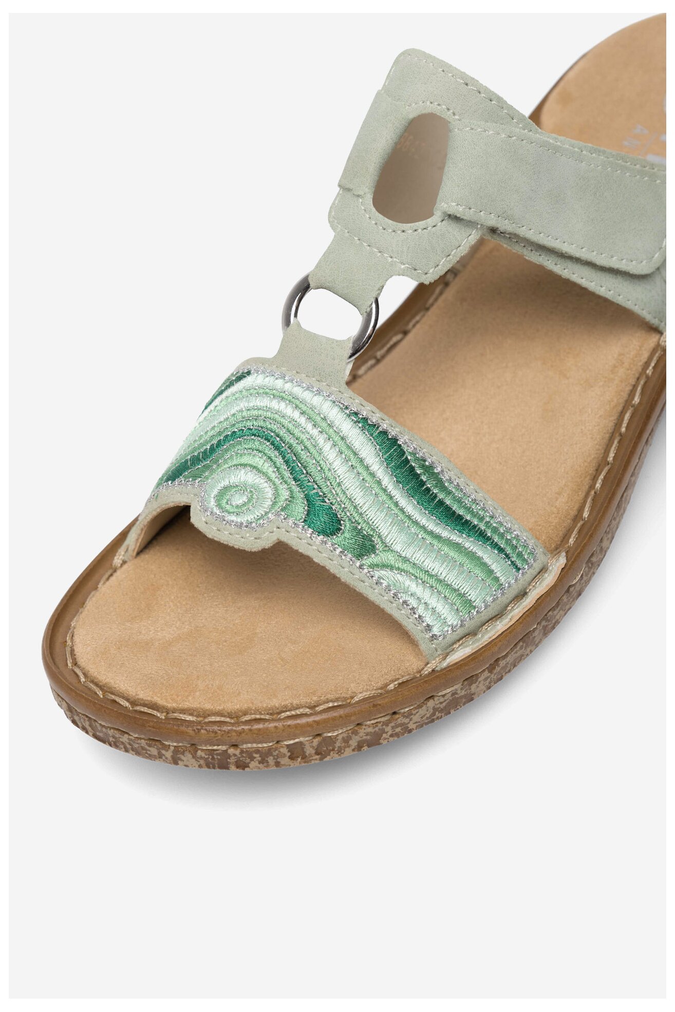 Klapki Rieker 62829-52 Zielony