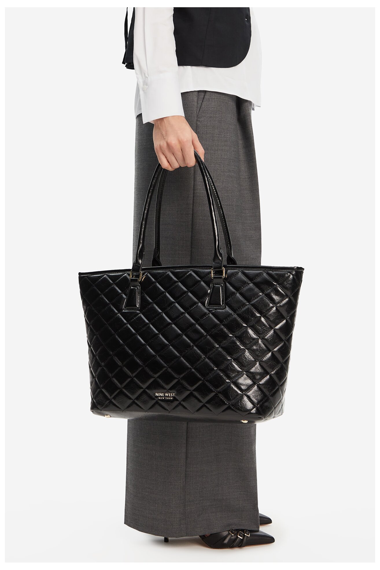 Geantă de mână NINE WEST CEO-LINDA-LA374-4064 NEGRU