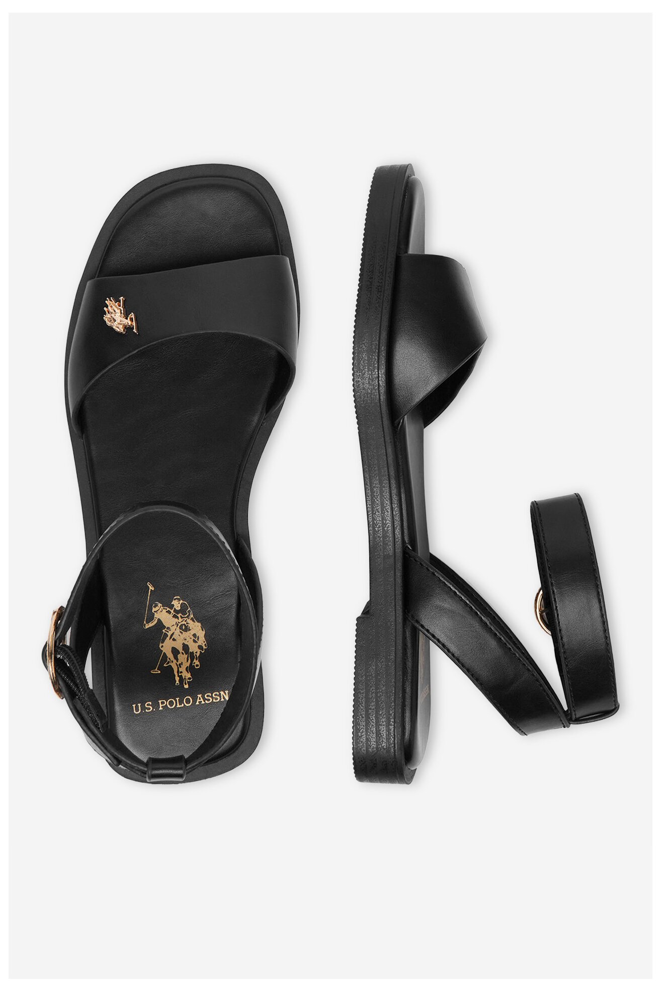 Sandały U.S. POLO ASSN. EO-MARINA001W/6Y1 Czarny