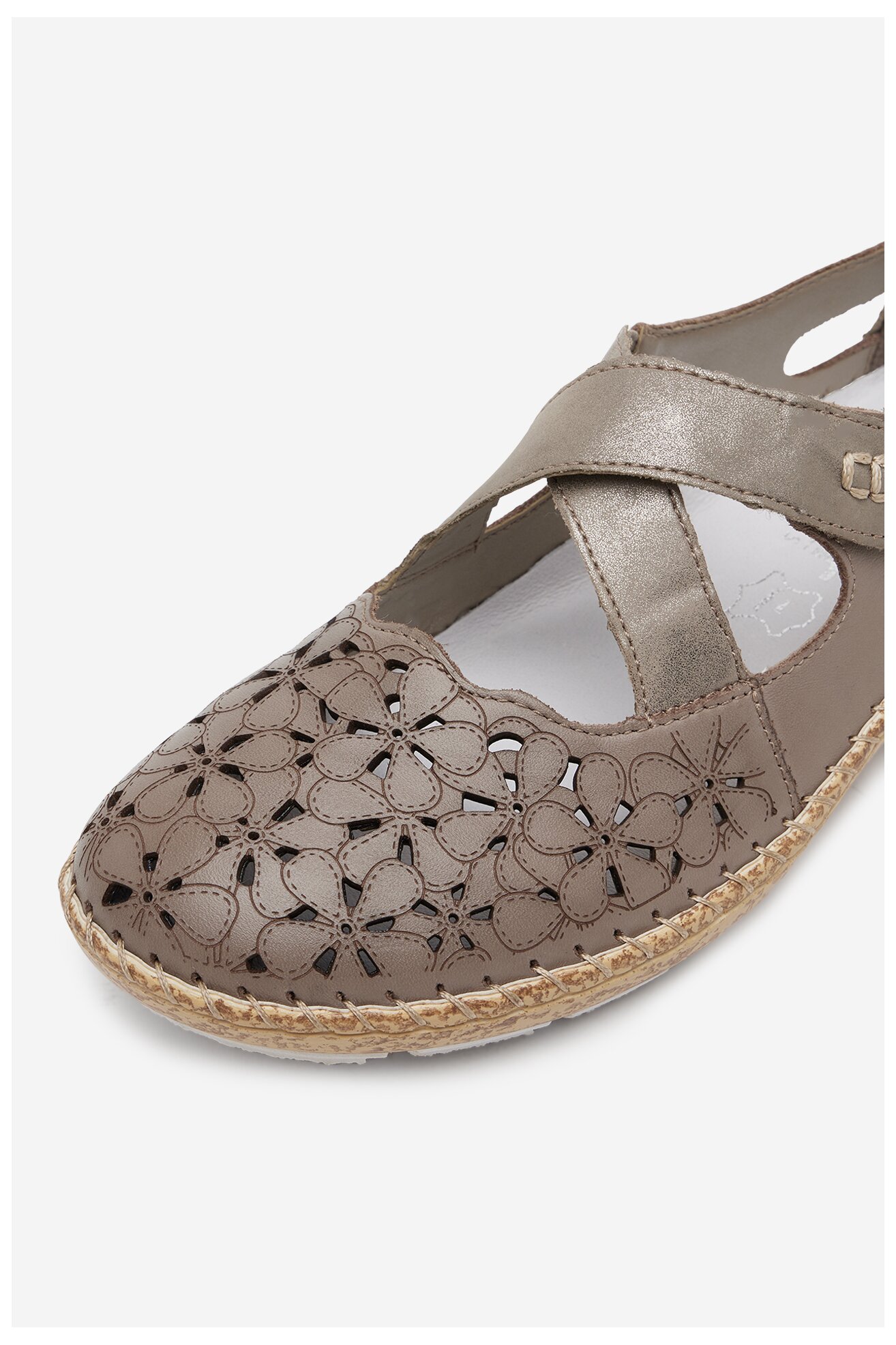 Baleriny Rieker CEO-44856-64 Beżowy ciemny