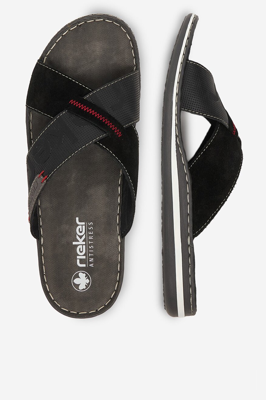 Rieker - Klapki skórzane - 5906751768150