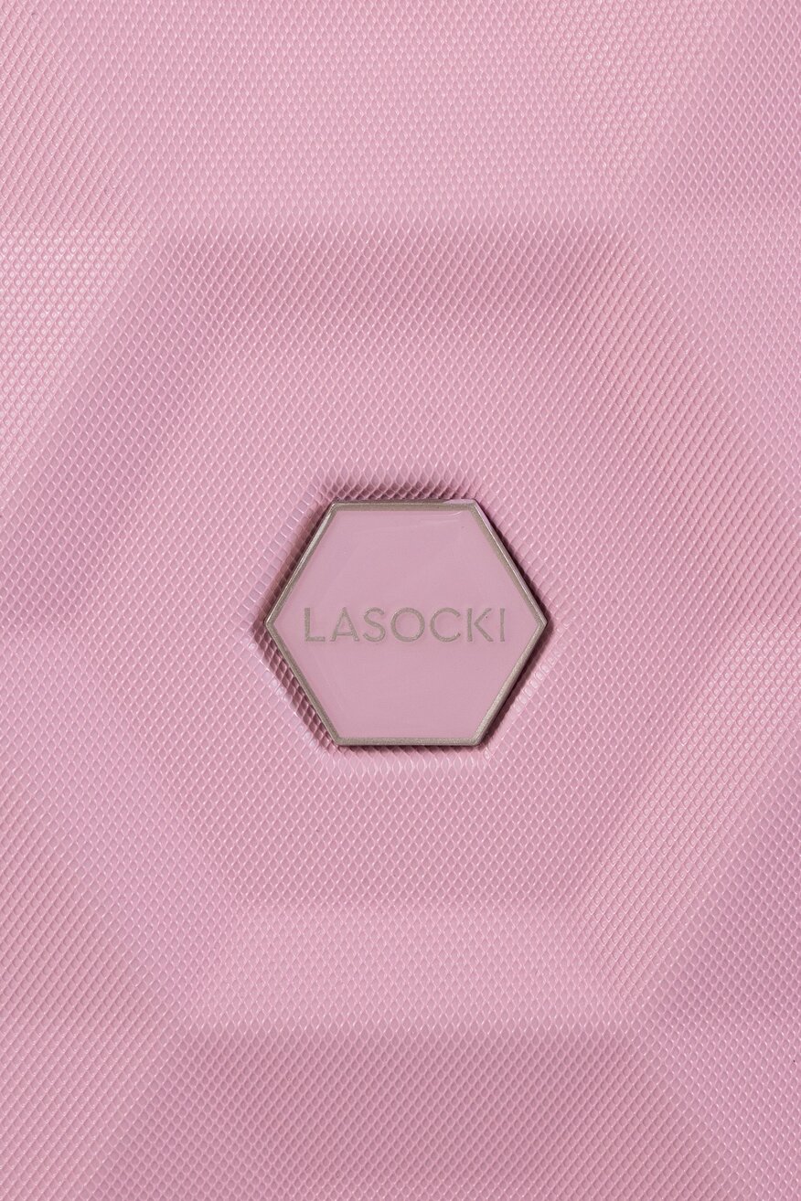 Lasocki - Średnia twarda walizka różowa - 5904248369552