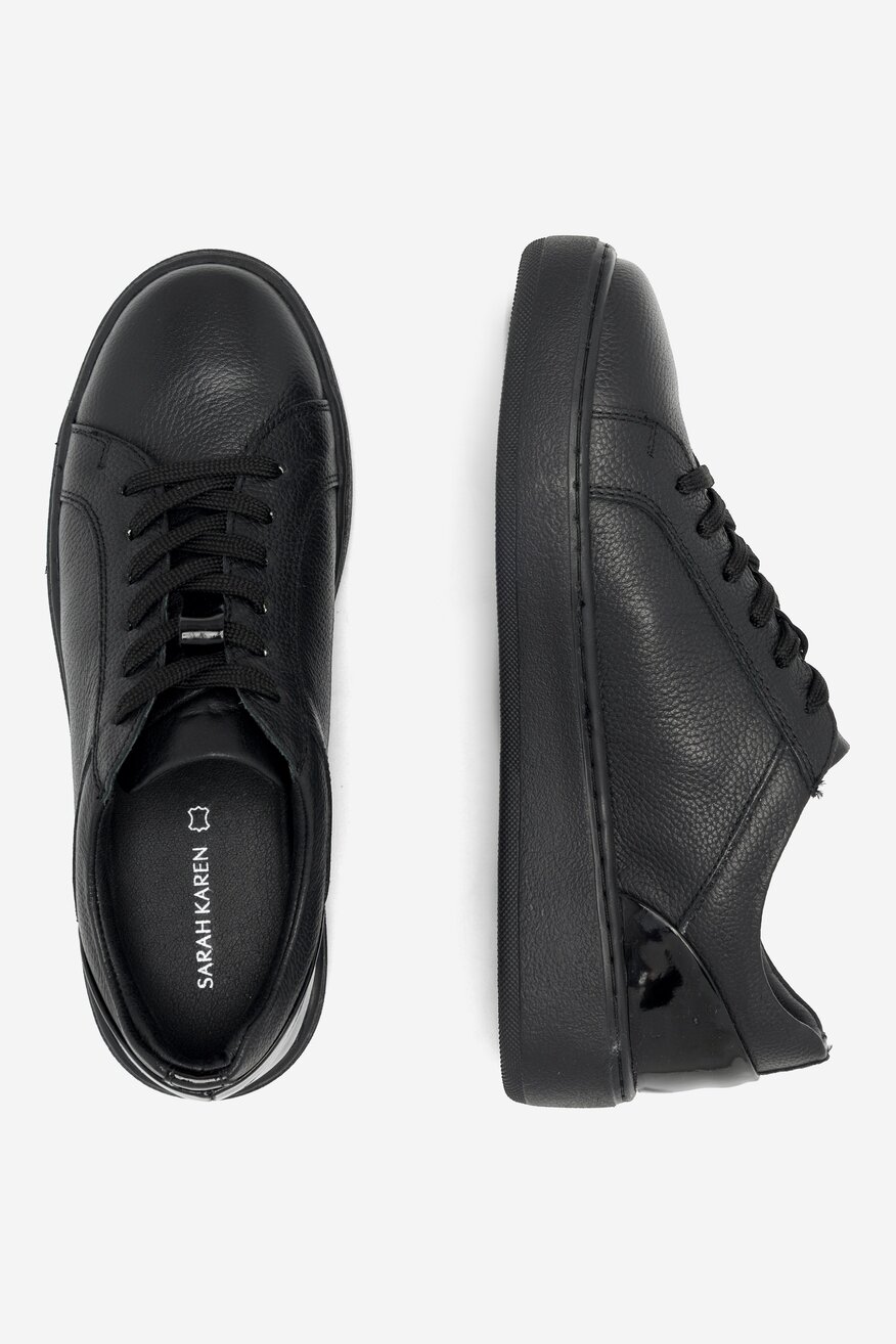 
                Sarah Karen - Skórzane półbuty czarne - 5904862823089