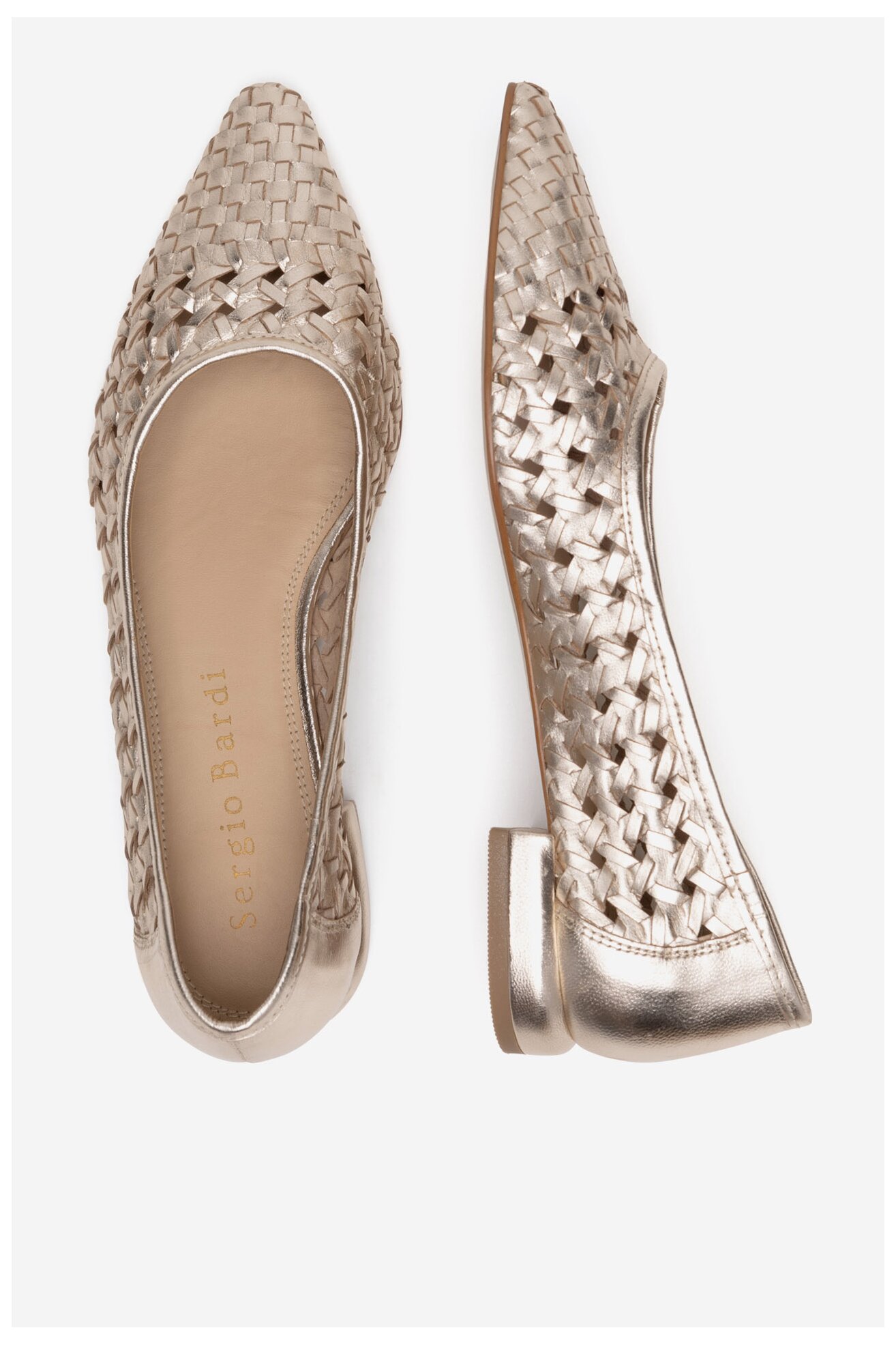 Baleriny Sergio Bardi WI40-F1101-01SB Złoty