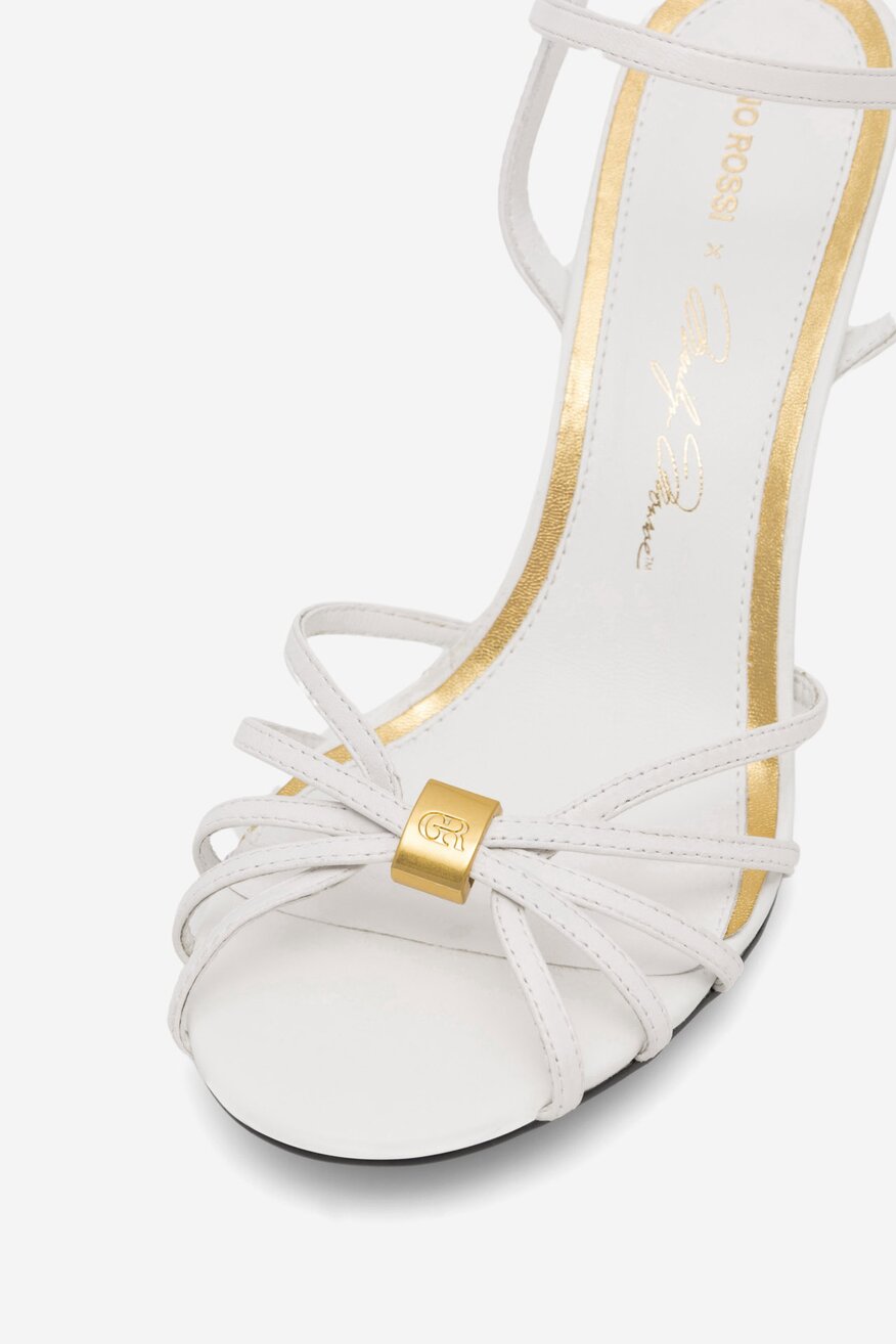 
                Gino Rossi - Sandały skórzane na szpilce - 5905588671367