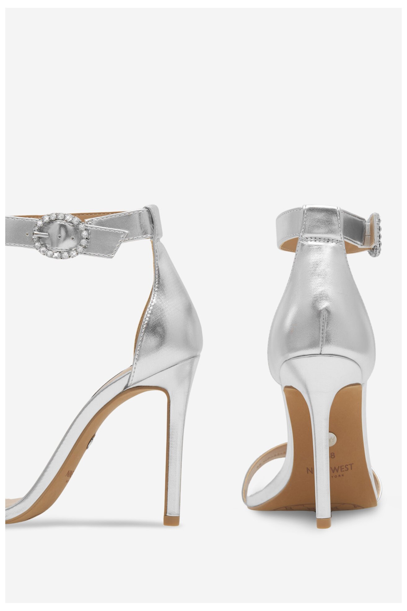 Sandały NINE WEST WFA2646-1 Srebrny