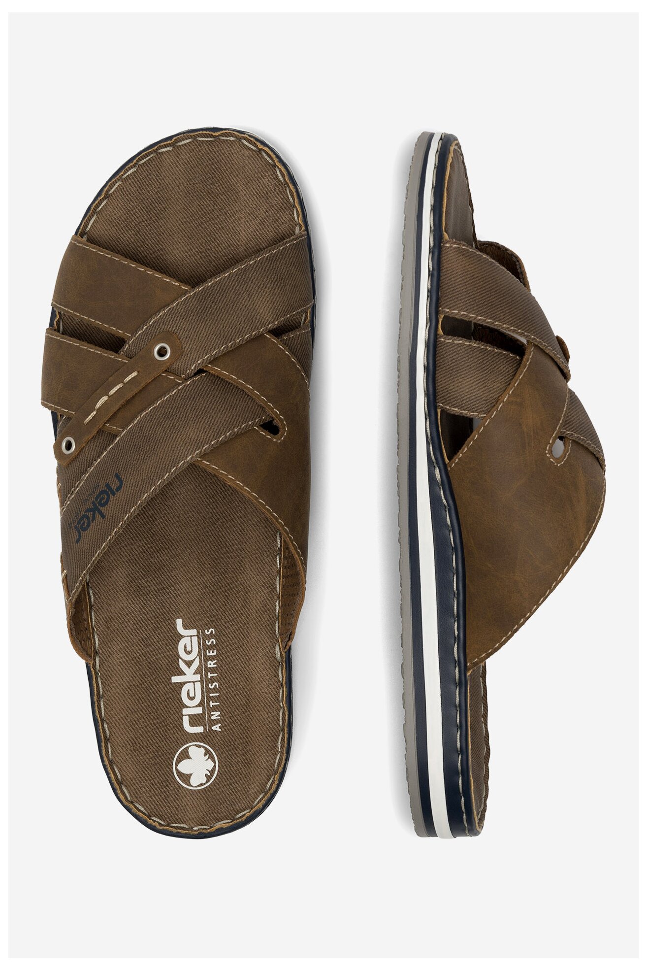 Klapki Rieker 21599-24 Brązowy