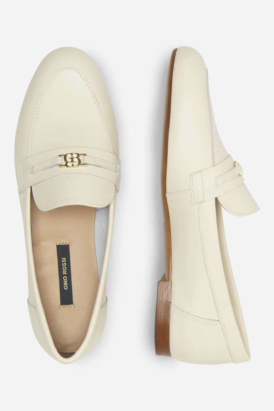 Мокасини Gino Rossi СЛОНОВА КОСТ - 5905588410676