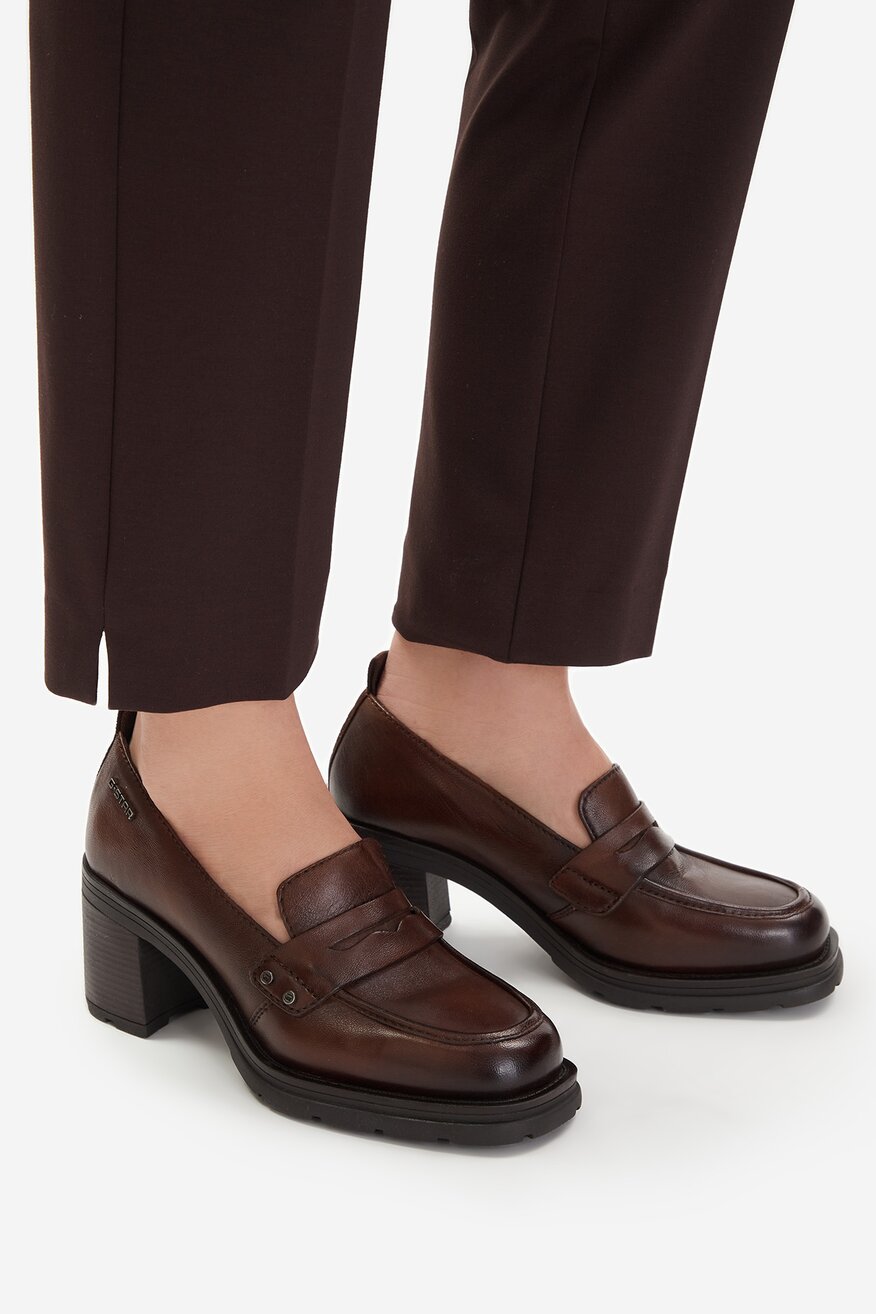 
                G-STAR RAW - Mokasyny skórzane na obcasie - 5906751957356