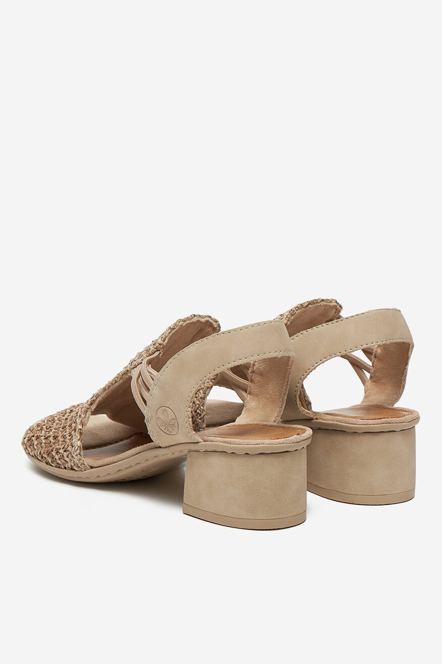 Rieker - Sandały na słupku - 2230078385947