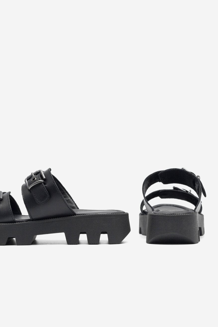 Lasocki - Klapki skórzane - 5905588396826