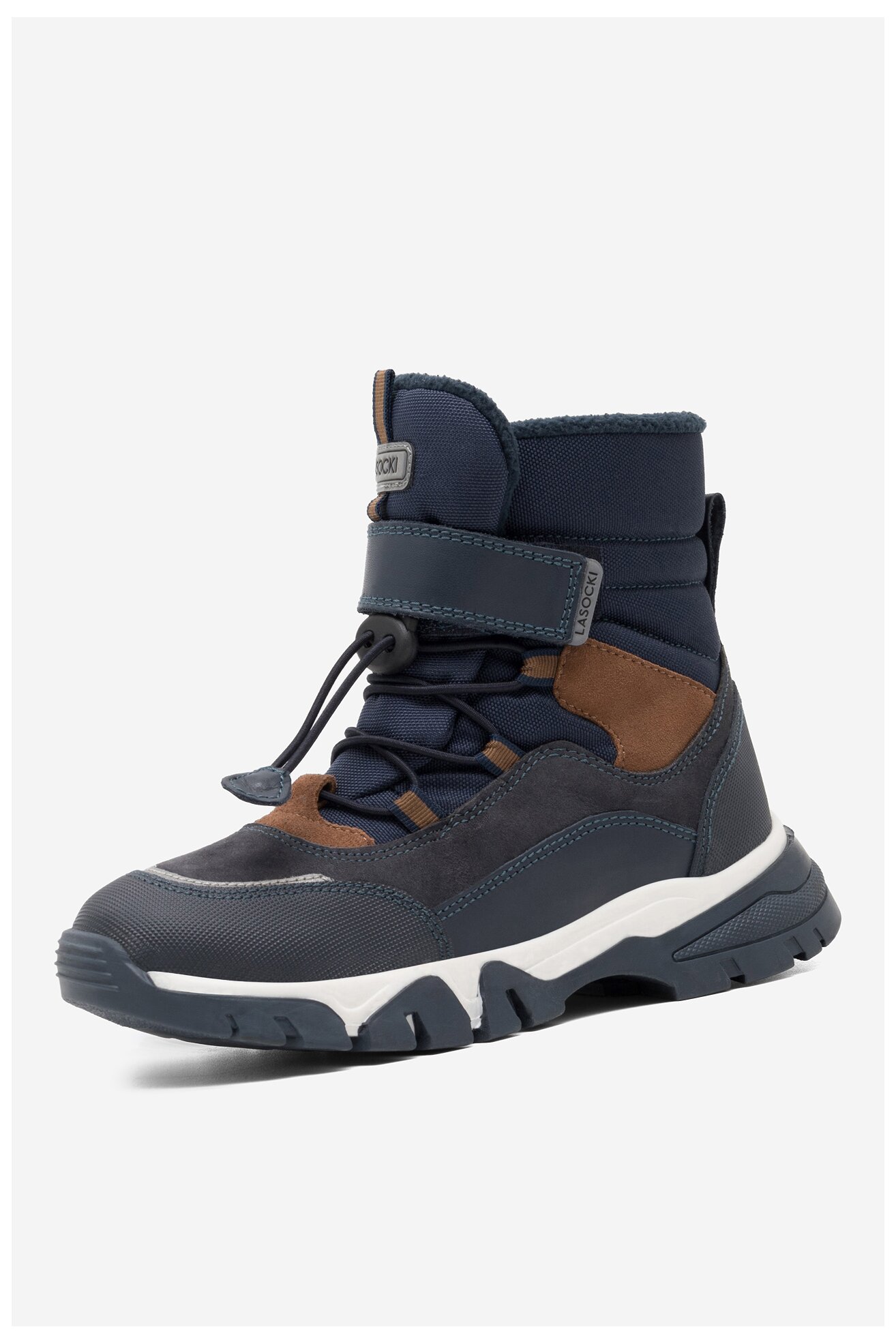 Šněrovací vyšší obuv Lasocki Young CEO-CI12-8387-04(IV)CH TMAVĚ MODRÁ