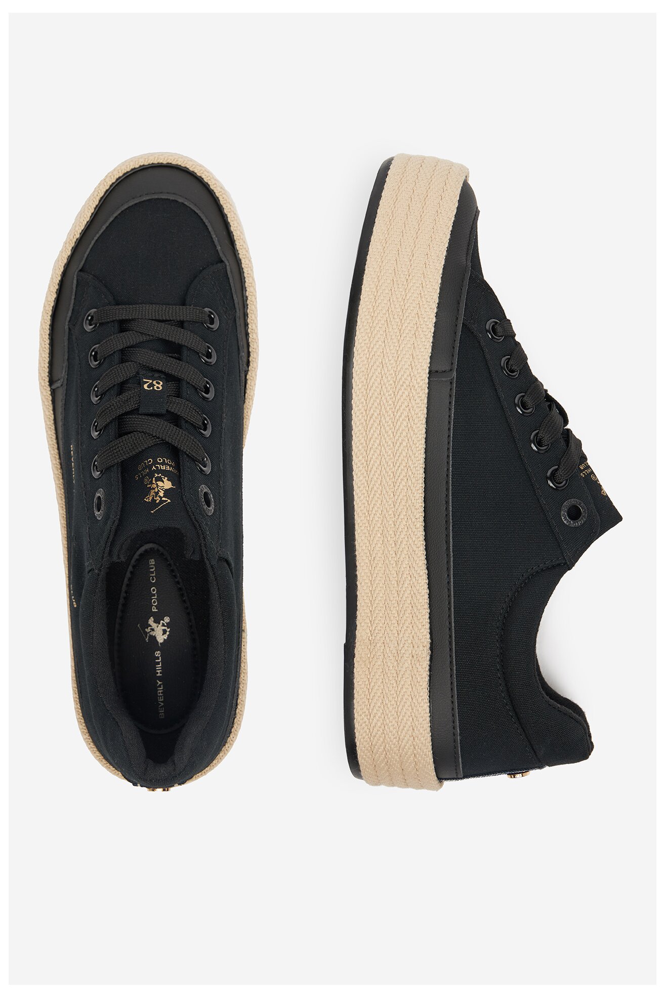 Espadrille Beverly Hills Polo Club WSS21536-01 FEKETE