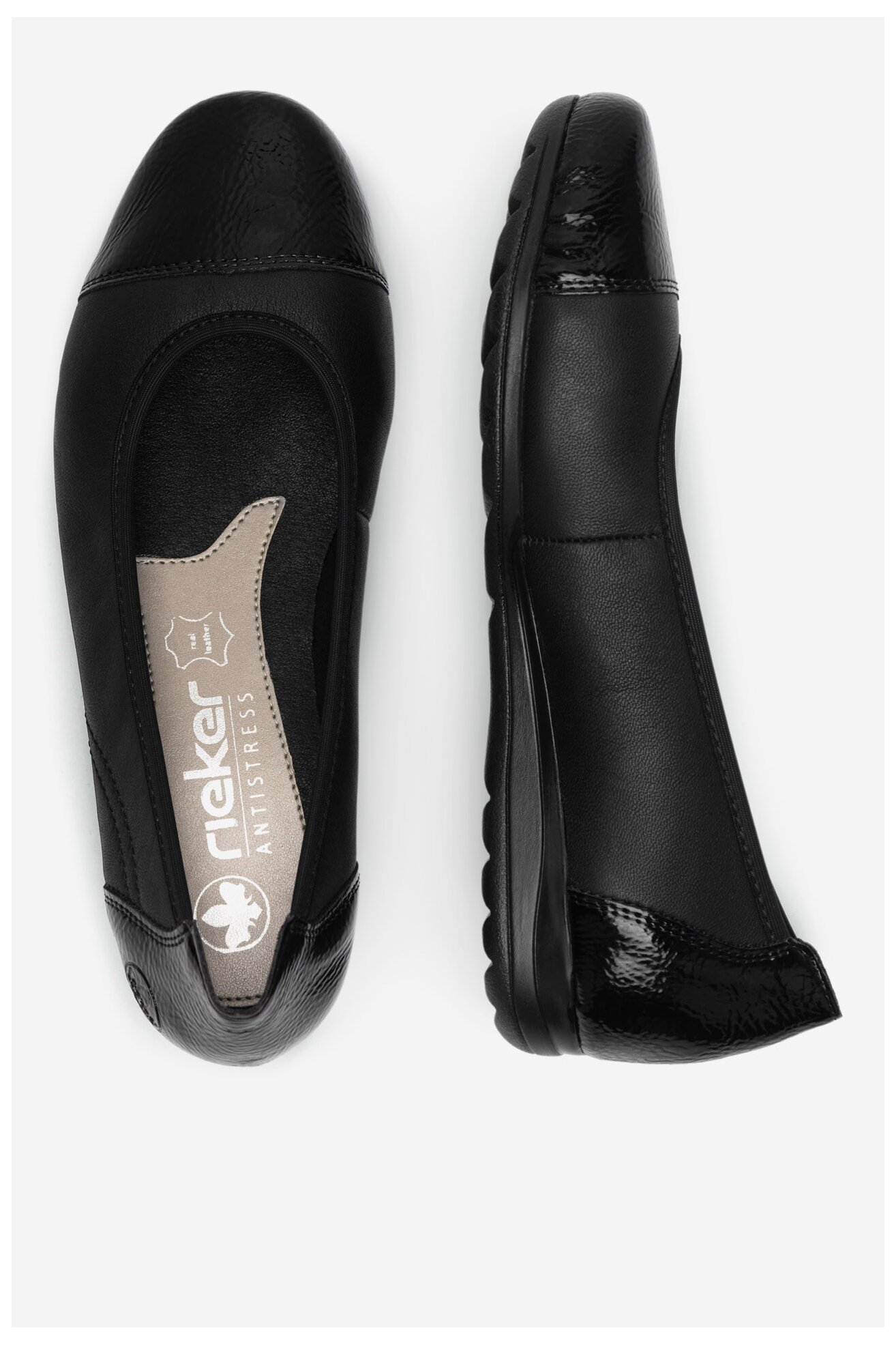 Baleriny Rieker L9351-00 Czarny