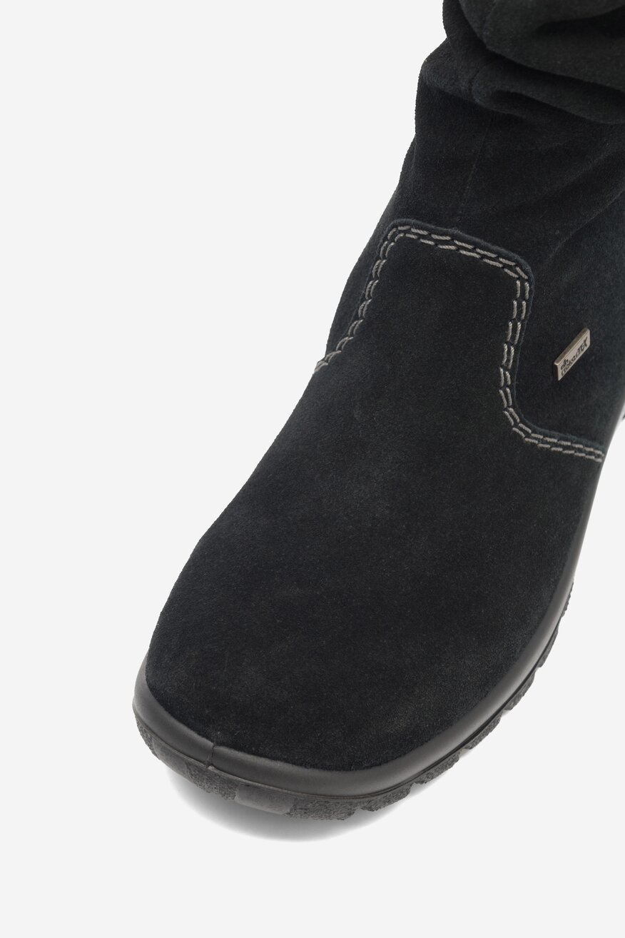 Rieker - Botki zamszowe ocieplane - 2230068924200