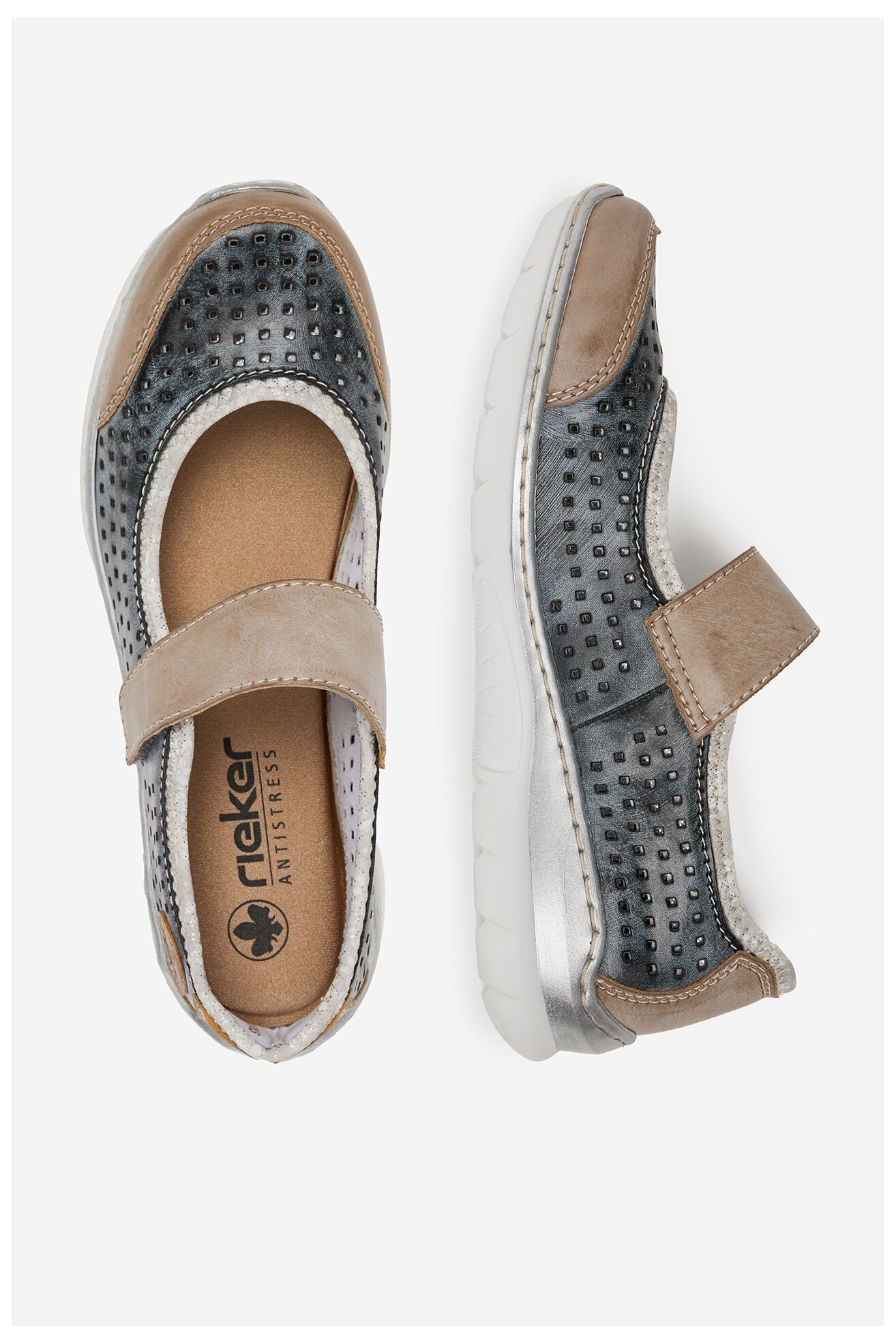 Baleríny Rieker L32B5-42 TMAVĚ MODRÁ