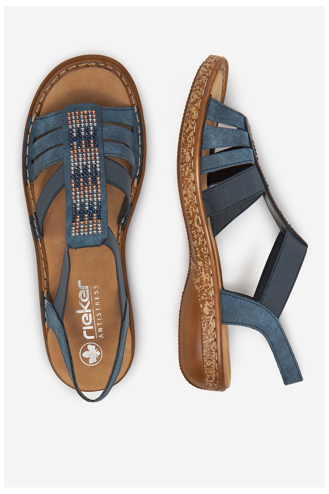 Сандали Rieker 628G7-14 ДЕНИМ