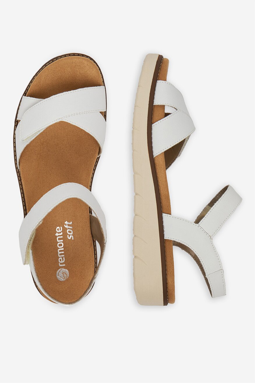 Remonte - Sandały skórzane na koturnie - 2230078403832