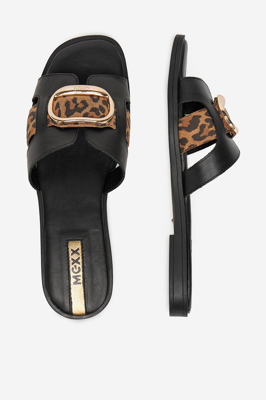 Mexx - Klapki skórzane - 5906751158937