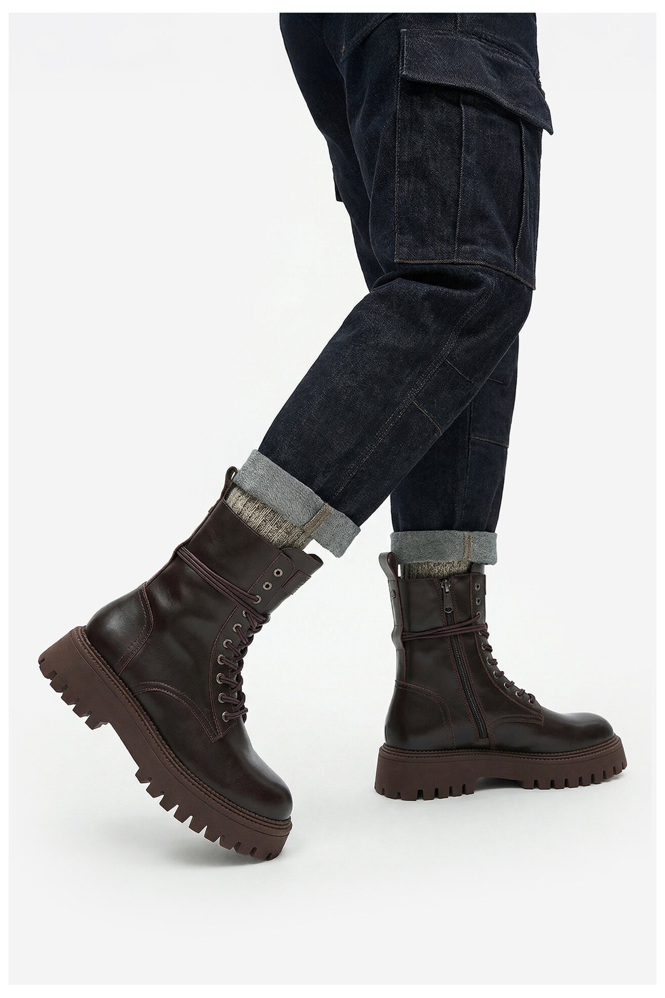 Черевики G-STAR RAW EO-GEDIZ-8090-25 ТЕМНО-КОРИЧНЕВИЙ