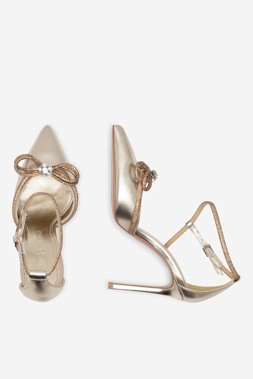 
                EVA MINGE - Czółenka skórzane na szpilce - 5905588375302