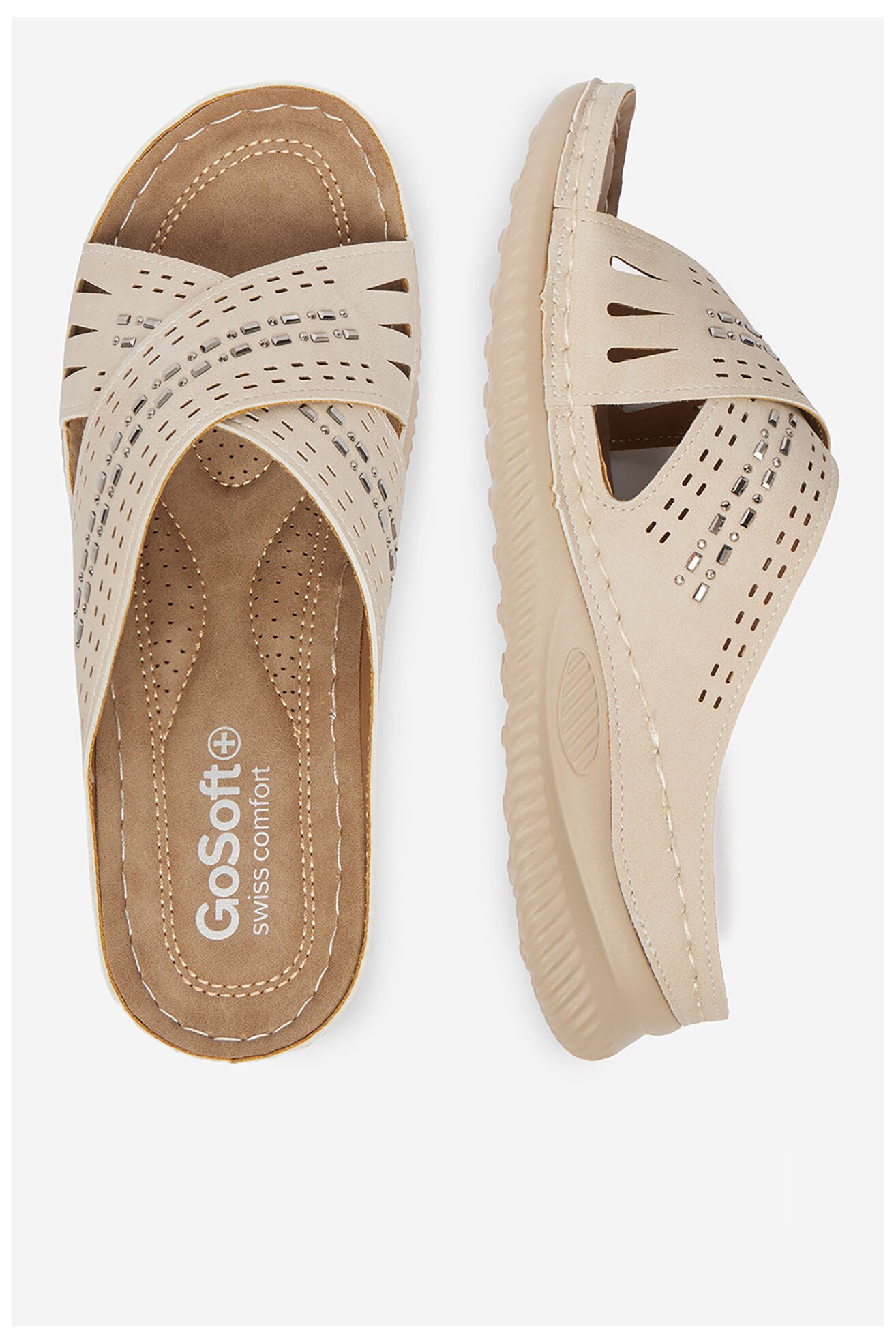 Klapki Go Soft CEO-WYL05010-08 Beżowy