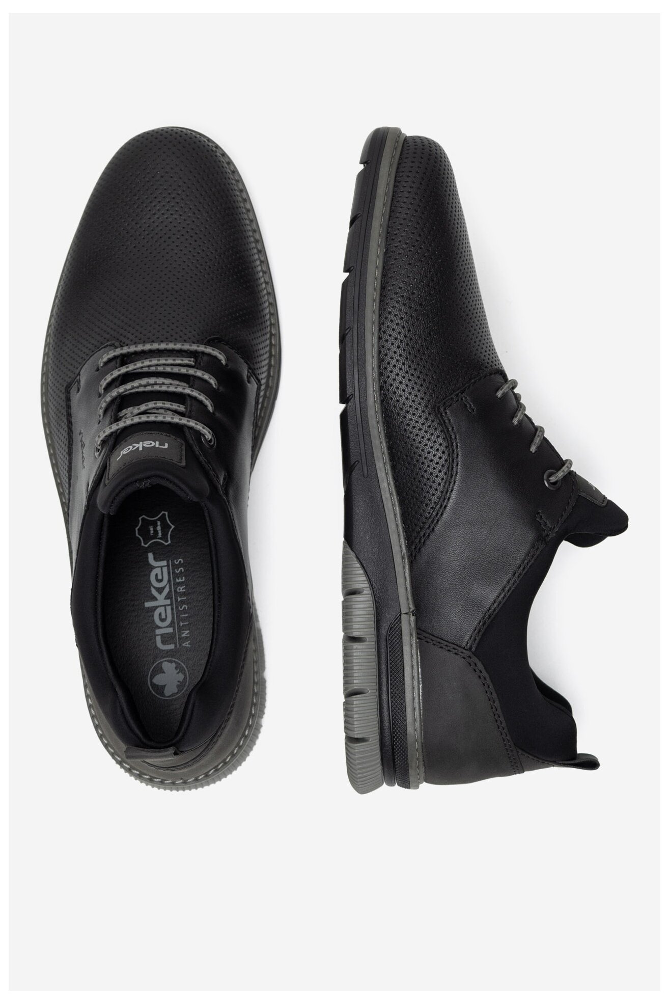 Półbuty Rieker 14450-00 Czarny