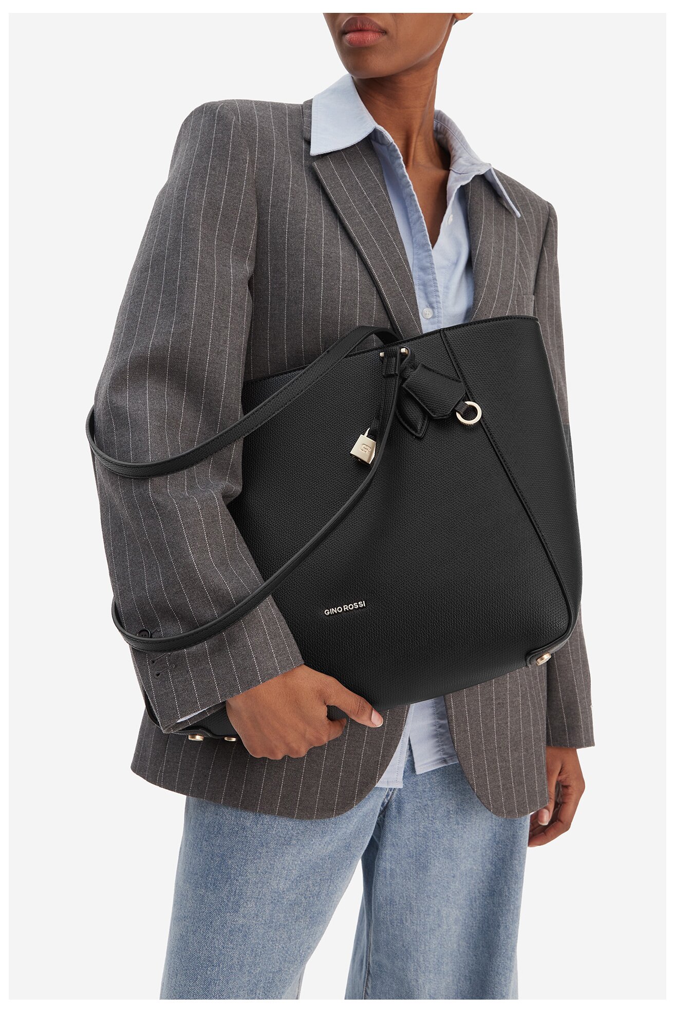 Сумка З Ремінцем Gino Rossi C-RX8906 ЧОРНИЙ