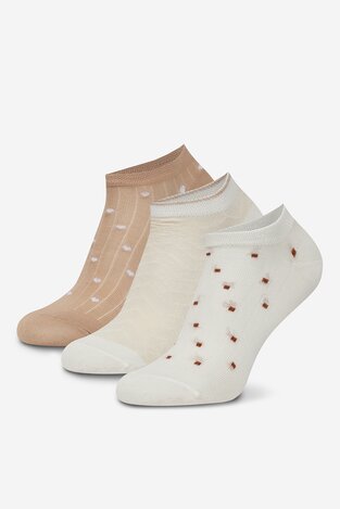 Čarape NINE WEST KR_NW_FRESITA_Z_SS25 (3 PACK) BELA
