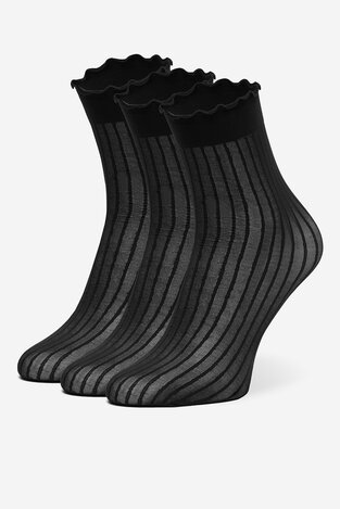 Čarape NINE WEST CEO_AS_NW_01_Z_AW25 (3-PACK) CRNA