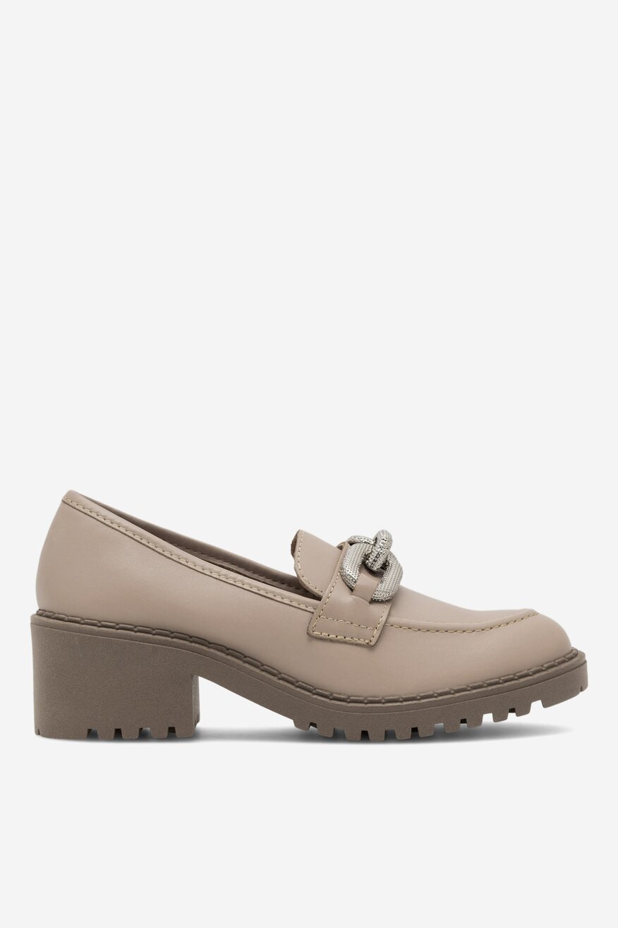 Sergio Bardi - Loafersy skórzane na obcasie - 5905588346241