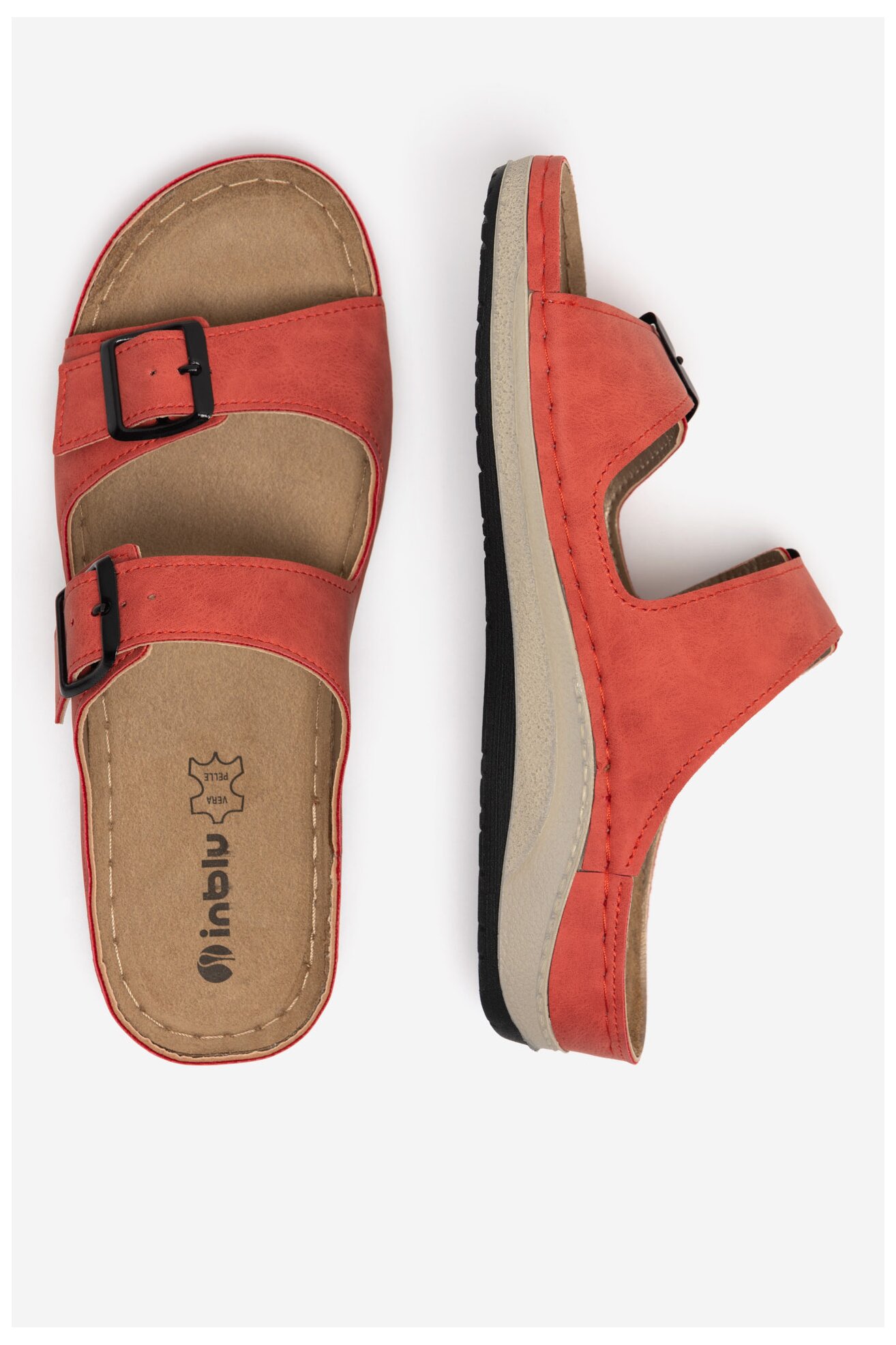 Klapki Inblu PF030100 Czerwony