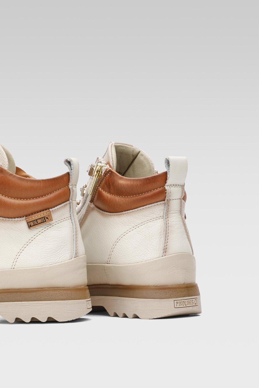 
                Pikolinos - Skórzane trzewiki białe - 5904862095370