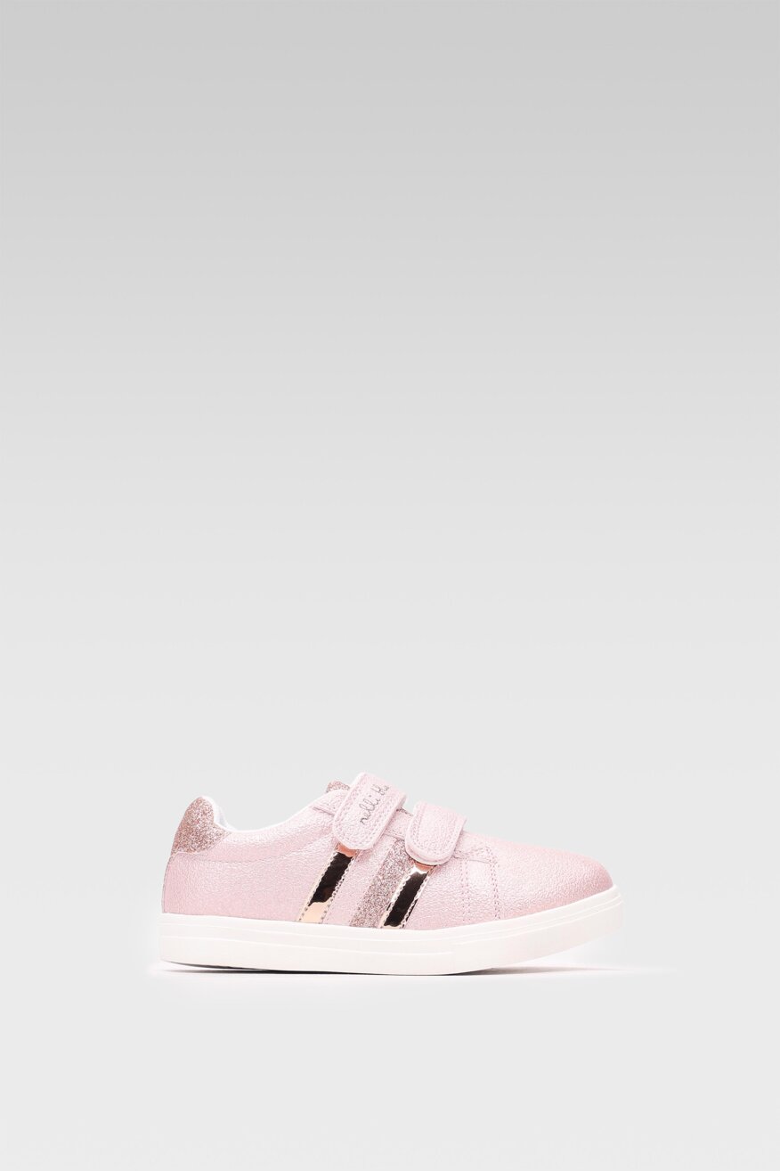 
                Nelli Blu - Półbuty różowe na rzep - 5903698315072